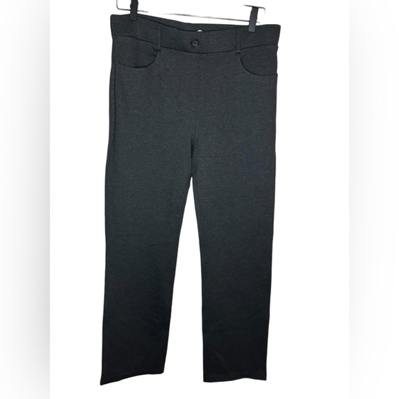 Betabrand Straight Leg 7 Pocket Dress Yoga Pant Size LP Charcoal Grey - Picture 3 of 10